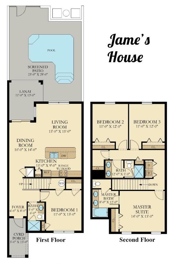 A - New 4 Bedroom - 5 Miles To - Free Water Park - Private Pool Casa de férias